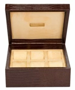Renzo Romagnoli Renzo - Thesius Leather Case For Six Watches Brown