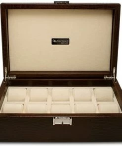 Renzo Romagnoli Renzo - Thesius Leather Case For Ten Watches Brown