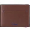 Dupont - Line D Leather Wallet With 7 Card Slots Brown