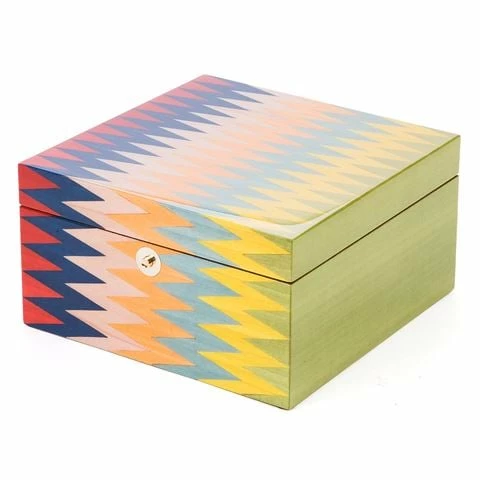 Ercolano - Zag Wooden Jewellery Box W/Tray Small