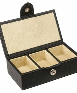 Redd Leather - Leather Cufflink Box Small Black