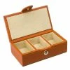 Redd Leather - Leather Cufflink Box Small Cognac Tan