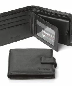 Samsonite - Business Leather Wallet With Coin Purse Black