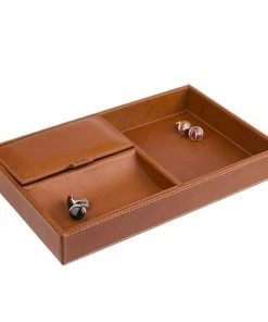 Redd Leather - Open Leather Tray Cognac