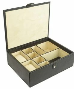 Redd Leather - Leather Luxury Accessories Box Large Black