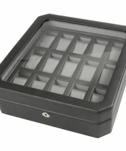 Wolf Designs Wolf - Windsor 15pce Watch Box Black