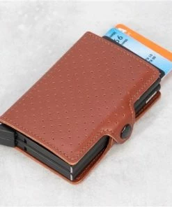 Secrid - Twinwallet Perforated Cognac