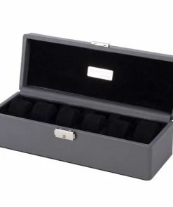 Renzo Romagnoli Renzo - Leather Watch Box For Six Watches Grey