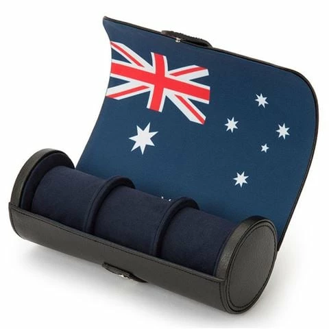 Wolf Designs Wolf - Navigator Watch Roll Australian Flag