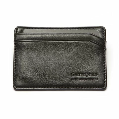 Samsonite - Business Leather Wallet Credit Card Holder Black