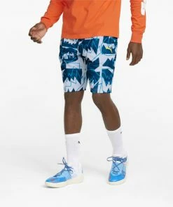 Puma Mesh Printed Practice Men's Basketball Shorts