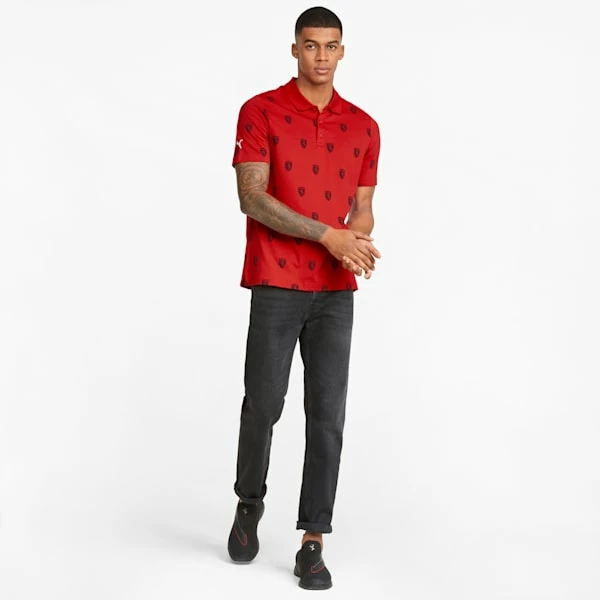 Puma Scuderia Ferrari Race Printed Men's Motorsport Polo Shirt - Image 3