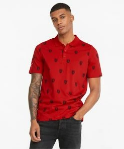 Puma Scuderia Ferrari Race Printed Men's Motorsport Polo Shirt