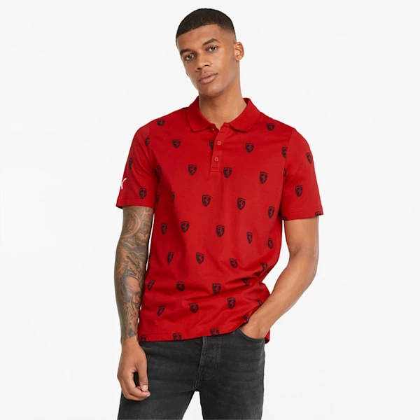 Puma Scuderia Ferrari Race Printed Men's Motorsport Polo Shirt